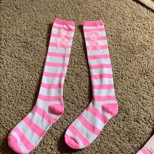 Breast cancer awareness Knee high socks